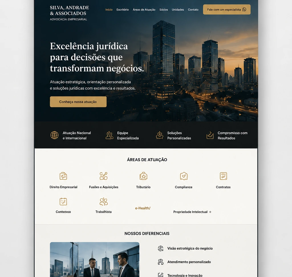 Prévia do site modelo Premium